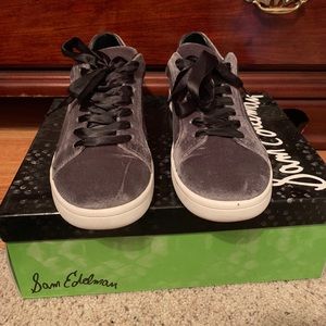 Sam Edelman Marlo, Grey Velvet sneakers